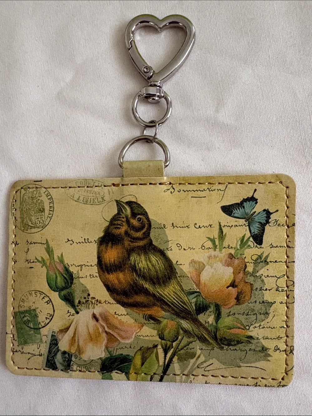 Vintage style ID Holder w Soongbird